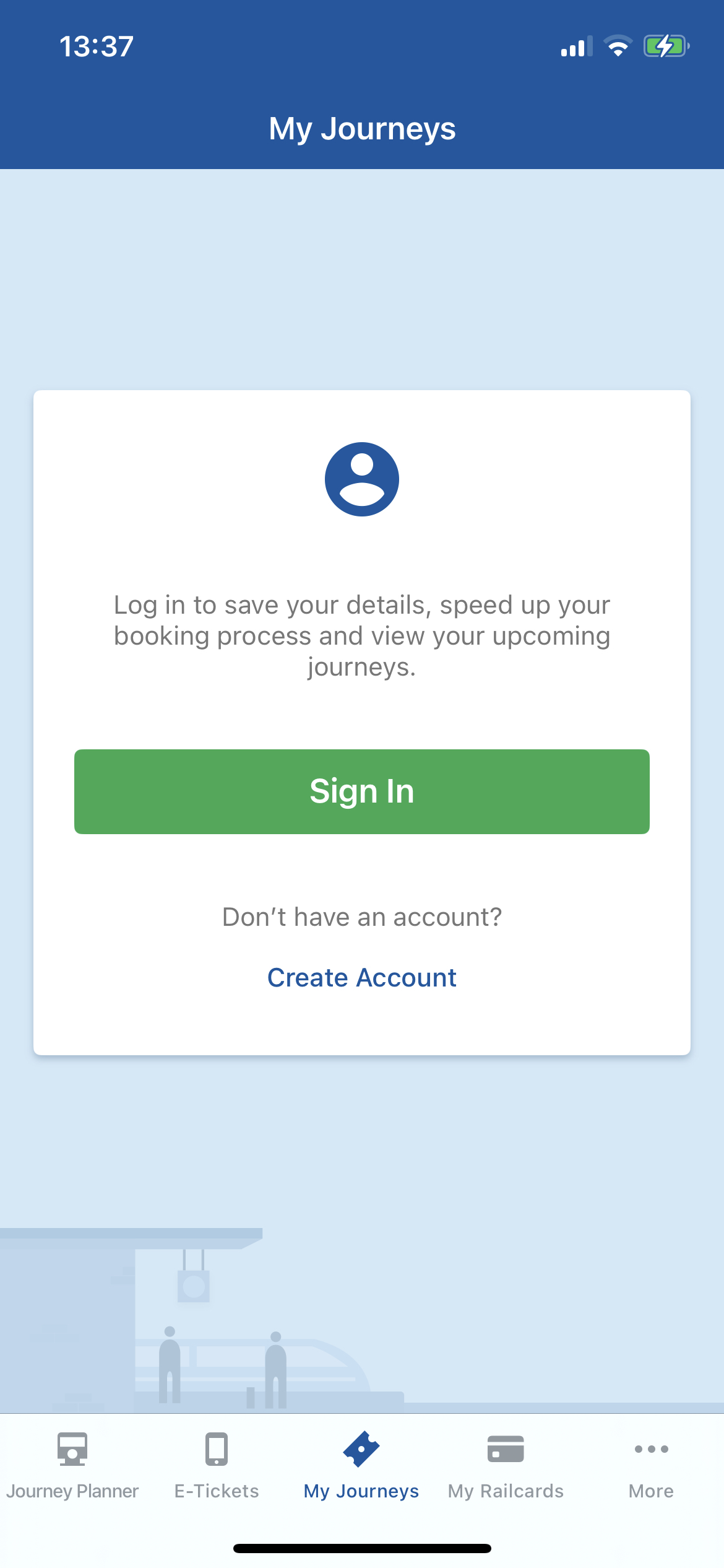 Sign in button